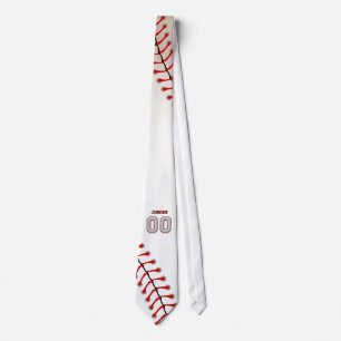 Speler Nummer 00 - de Koele Steken van het Honkbal Stropdas