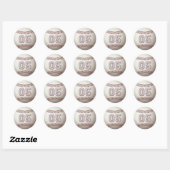 Speler Nummer 05 - Coole honkbalsteken Ronde Sticker (Vel)