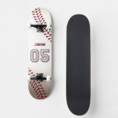 Speler Nummer 05 - Koele Honkbal Stiksels Persoonlijk Skateboard (Voorkant)