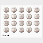 Speler nummer 15 - Cool Baseball Stitches Ronde Sticker (Vel)