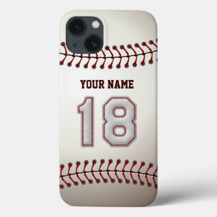 Speler nummer 18 - De Koel Baseball Stitches bekij iPhone 13 Hoesje