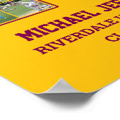 Speler nummer 18 Senior Sports Team Fotocollage Poster (Hoek)