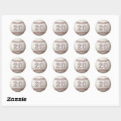 Speler nummer 20 - Cool Baseball Stitches Ronde Sticker (Vel)