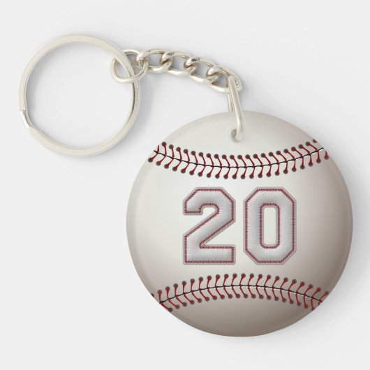 Speler nummer 20 - Koel Baseball-titels Sleutelhanger (Voorkant)