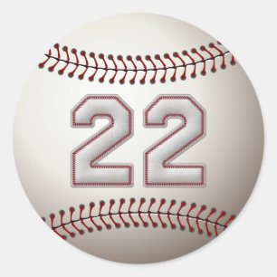 Speler nummer 22 - Koel Baseball-titels Ronde Sticker