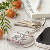Speler nummer 22 - Koel Baseball-titels Sleutelhanger (Voorkant Rechts)