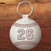 Speler nummer 26 - Koel Baseball-titels Sleutelhanger (Voorkant)