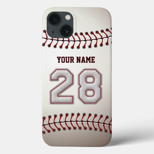 Speler nummer 28 - De Koel Baseball Stitches bekij Case-Mate iPhone Case (Achterkant)