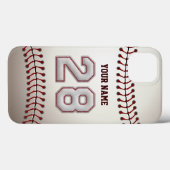 Speler nummer 28 - De Koel Baseball Stitches bekij Case-Mate iPhone Case (Achterkant (horizontaal))