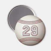 Speler nummer 29 - Cool Baseball Stitches Magneet (Voorkant / Achterkant)