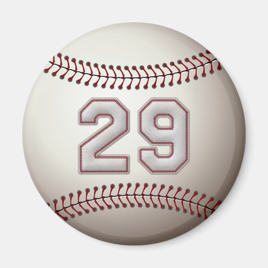 Speler nummer 29 - Cool Baseball Stitches Magneet (Voorkant)