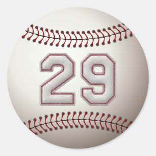 Speler nummer 29 - Cool Baseball Stitches Ronde Sticker
