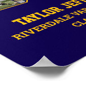 Speler nummer 32 Senior Sports Team Fotocollage Poster (Hoek)