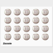 Speler nummer 33 - Cool Baseball Stitches Ronde Sticker (Vel)