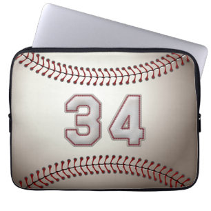 Speler nummer 34 - Koel Baseball-titels Laptop Sleeve