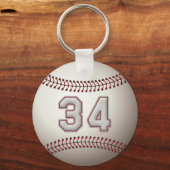 Speler Nummer 34 - Koele honkbalsteken Sleutelhanger (Voorkant)
