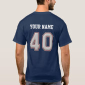 Speler nummer 40 - Koel Baseball-titels T-shirt (Achterkant)