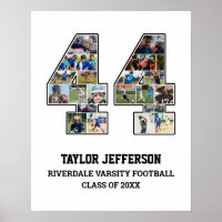 Speler nummer 44 Senior Sports Team Fotocollage