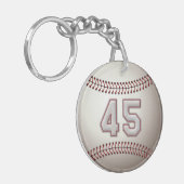 Speler nummer 45 - Koel Baseball-titels Sleutelhanger (Voorkant Links)