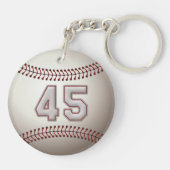 Speler nummer 45 - Koel Baseball-titels Sleutelhanger (Achterkant)