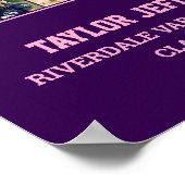 Speler nummer 45 Senior Sports Team Fotocollage Poster (Hoek)