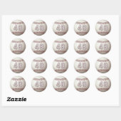 Speler nummer 48 - Cool Baseball Stitches Ronde Sticker (Vel)