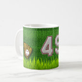 Speler nummer 49 - Koel Baseball-titels Koffiemok (Voorkant links)