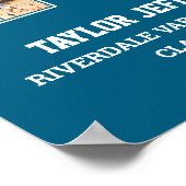 Speler nummer 70 Senior Sports Team Fotocollage Poster (Hoek)