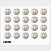 Speler Nummer 82 - Coole honkbalsteken Ronde Sticker (Vel)