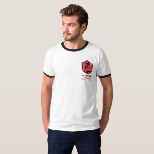Speler One Fox Emblem - Gamer's Exclusive T-shirt (Voorkant volledig)
