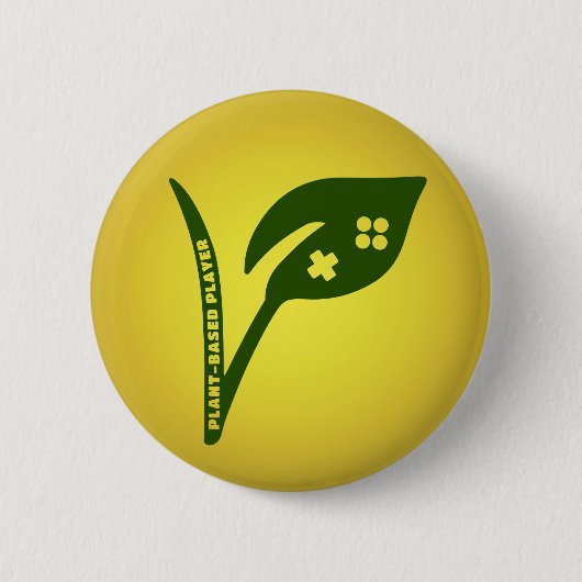Speler op basis van plant: Vegetarisch Mark Game C Ronde Button 5,7 Cm (Voorkant)