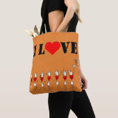Speler Posities I Love Netball Canvas tas (Dichtbij)