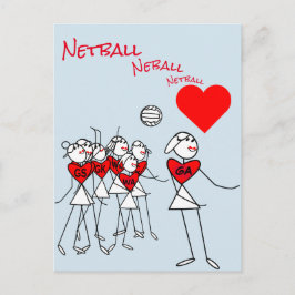 Speler Posities Liefde Netball GA Clipart Post Briefkaart