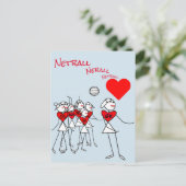 Speler Posities Liefde Netball GK Clipart Post Briefkaart (Staand voorkant)
