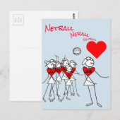 Speler Posities Liefde Netball GS Clipart Post Briefkaart (Voorkant / Achterkant)