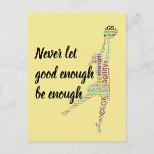Speler Posities Motivatie Netball Quote Briefkaart