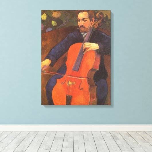 Speler Schneklud Portrait van Paul Gauguin Canvas Afdruk (Insitu (Houten vloer))