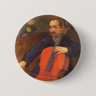 Speler Schneklud Portrait van Paul Gauguin Ronde Button 5,7 Cm