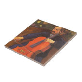 Speler Schneklud Portrait van Paul Gauguin Tegeltje (Zijkant)