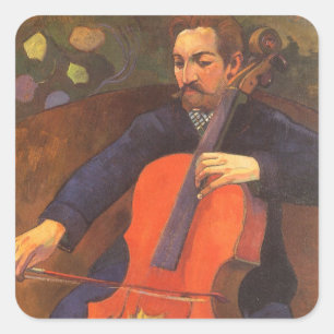 Speler Schneklud Portrait van Paul Gauguin Vierkante Sticker