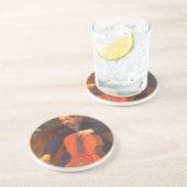 Speler Schneklud Portrait van Paul Gauguin Zandsteen Onderzetter (Zijkant)