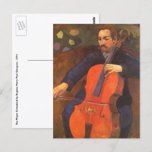 Speler Schneklud Portret door Paul Gauguin Briefkaart