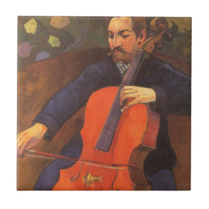 Speler Schneklud Portret door Paul Gauguin Tegeltje