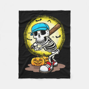 Speler Skeleton Softbal Halloween Kinder Boys Fleece Deken