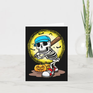 Speler Skeleton Softbal Halloween Kinder Boys Kaart