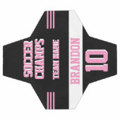 Speler Sport Voetbal Champs Zwart Roze Gepersonali (Enkel)