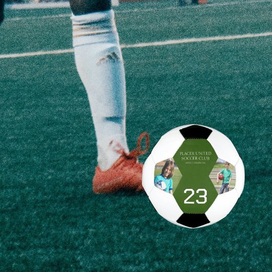 Speler Twee Foto Keepsake Voetbal