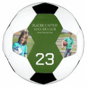 Speler Twee Foto Keepsake Voetbal (Voorkant)