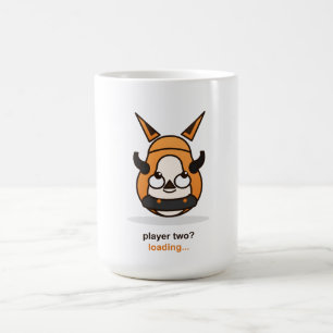 Speler Twee Laadt Moppe Gamer Vos Controller Koffiemok