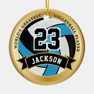 Speler van het Volleyball van de wereld de Keramisch Ornament